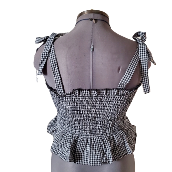 ROCKABILLY ☆ GINGHAM SMOCKED CROP TOP ☆ NWT - Picture 5 of 8